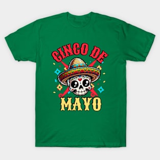 Cinco De Mayo Skull T-Shirt